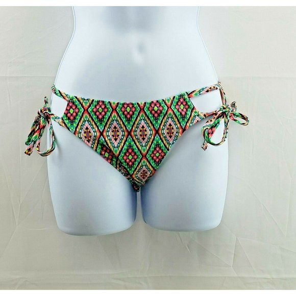 Xhilaration Other - XHILARATION Bikini Bottom Women's Size XS String Tie Neon Tribal Hipster